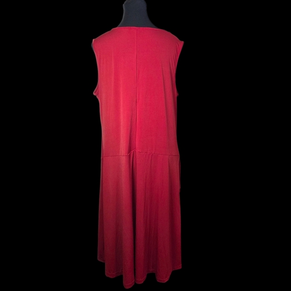 Joe Fresh Vibrant Red Asymmetrical Dress Size 1X - Picture 3 of 5